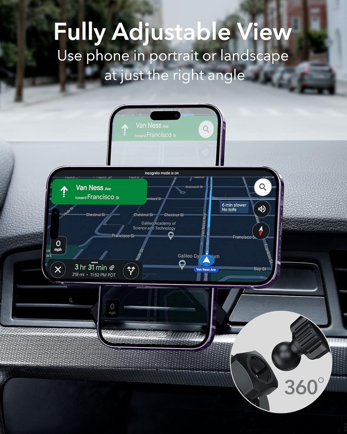ESR Magnetic Car Phone Holder for Air Vent - Secure Automobile Accessories DEMO