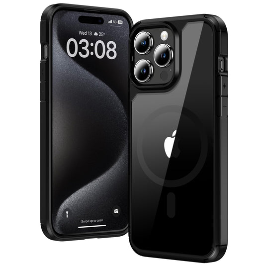 TAURI Protective Black Phone Case for iPhone 15 Pro Max 6.7" - Durable NEW