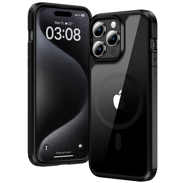 TAURI Protective Black Phone Case for iPhone 15 Pro Max 6.7" - Durable NEW