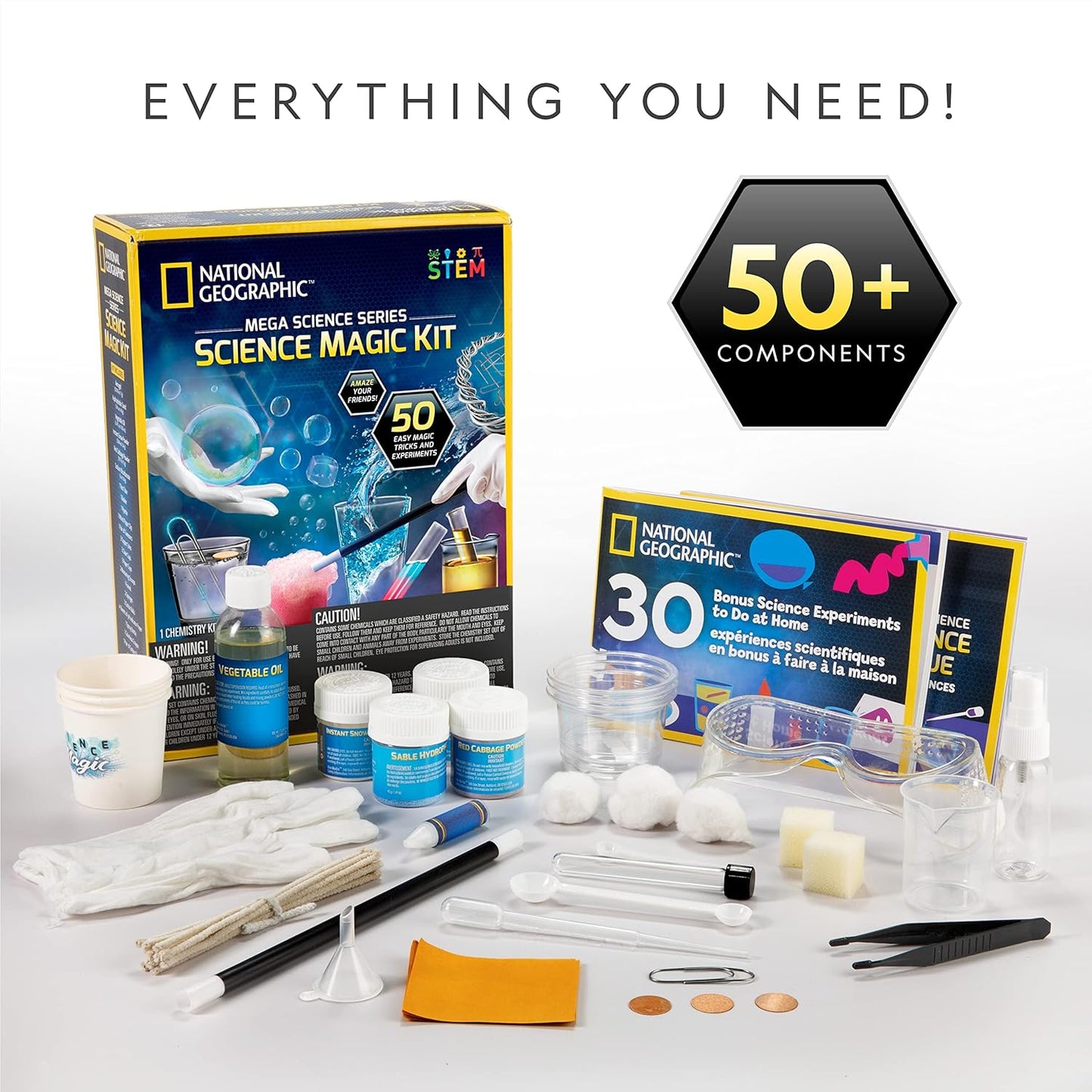 National Geographic Science Magic Kit with 50 Unique Experiments NEW