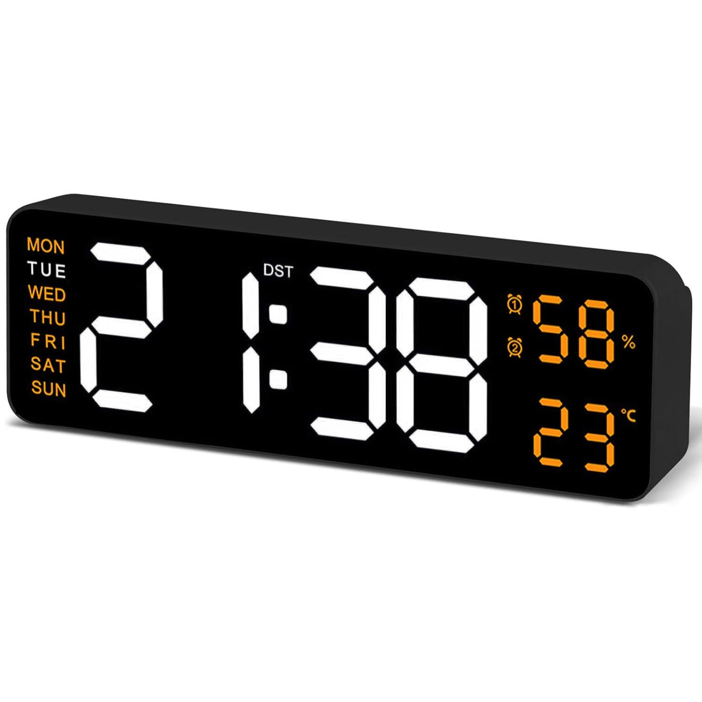 9" LED Alarm Clock for Bedside Desk in White, 3 cm x 7.5 Size 3 cm x 7.5 cm NEW