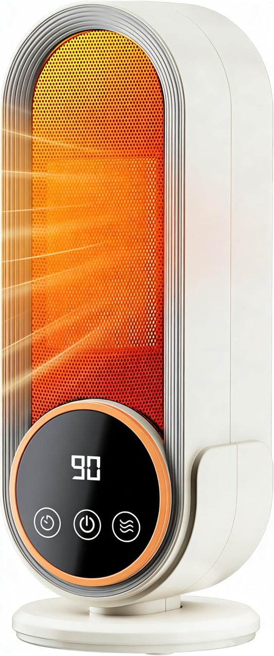 Space Heater for Indoor Use Efficient Heating Overheat Protection White NEW