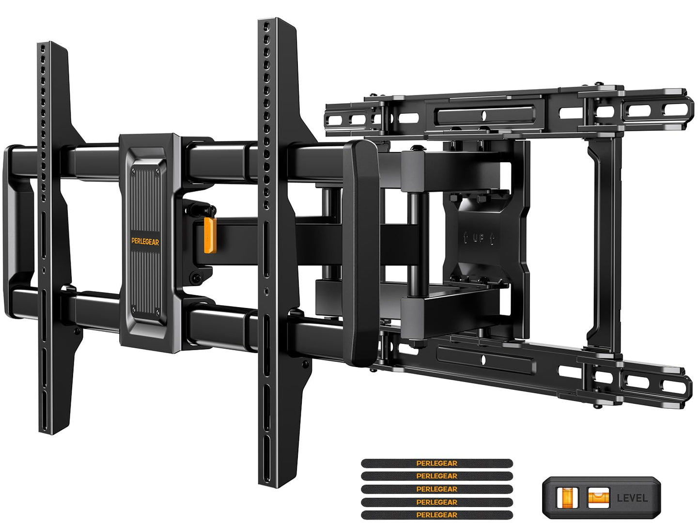 Perlegear Full Motion TV Wall Mount for 42-97 Inch TVs up to 132 lbs Black NEW