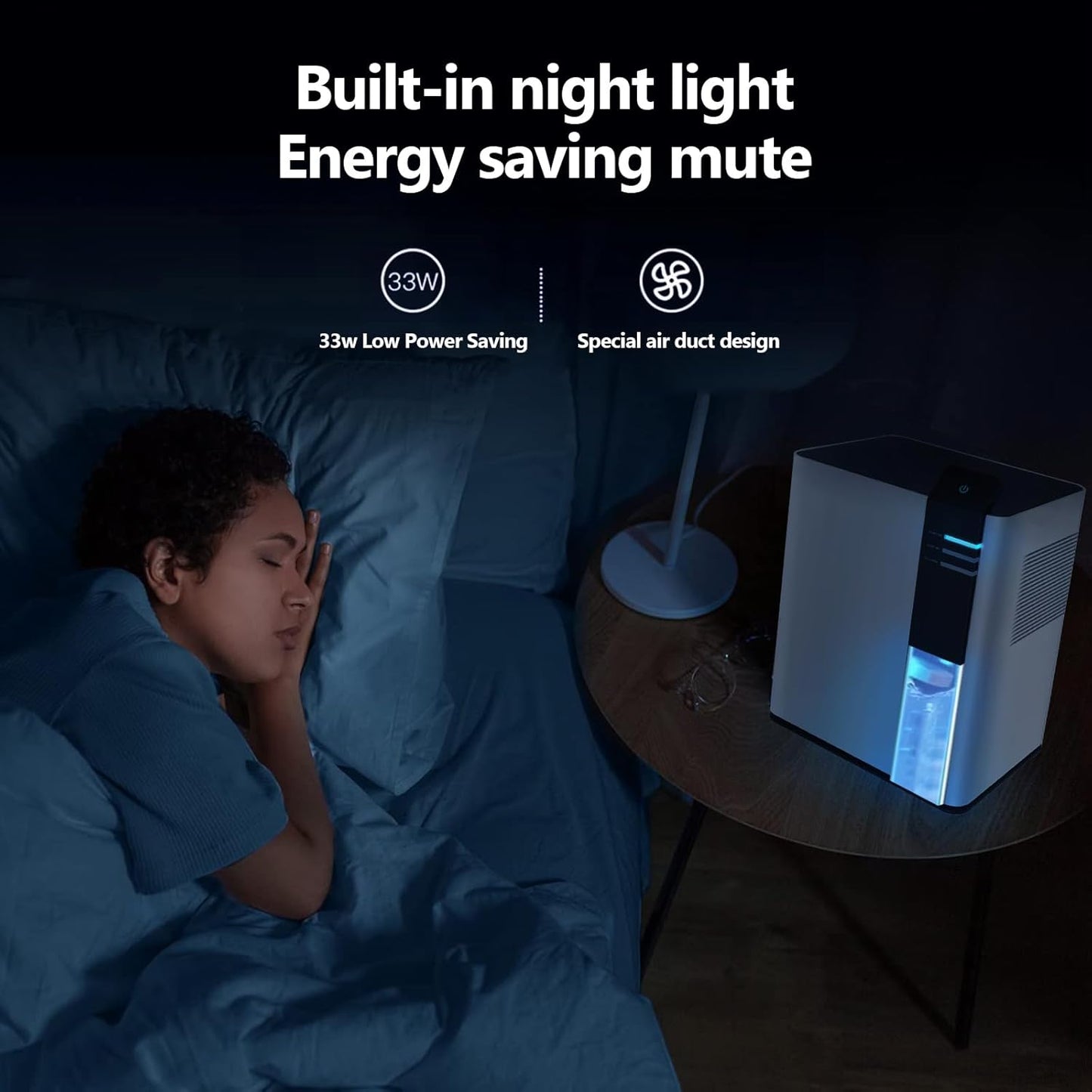 Quiet 3000ml Dehumidifier with Automatic Shut-Off, 38dB White Noise for DEMO