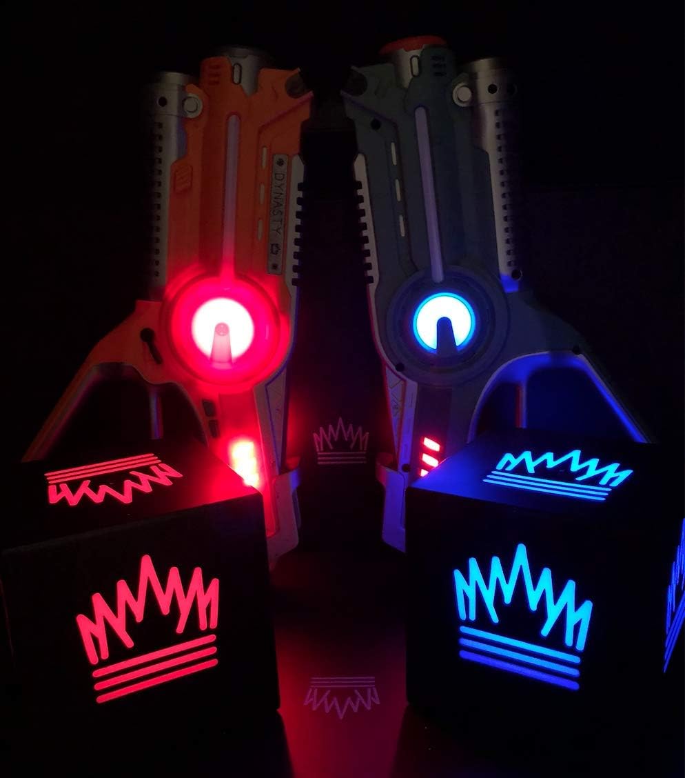 Dynasty Toys Laser Tag Capture the Flag Glow-in-the-Dark Blasters Set Size NEW