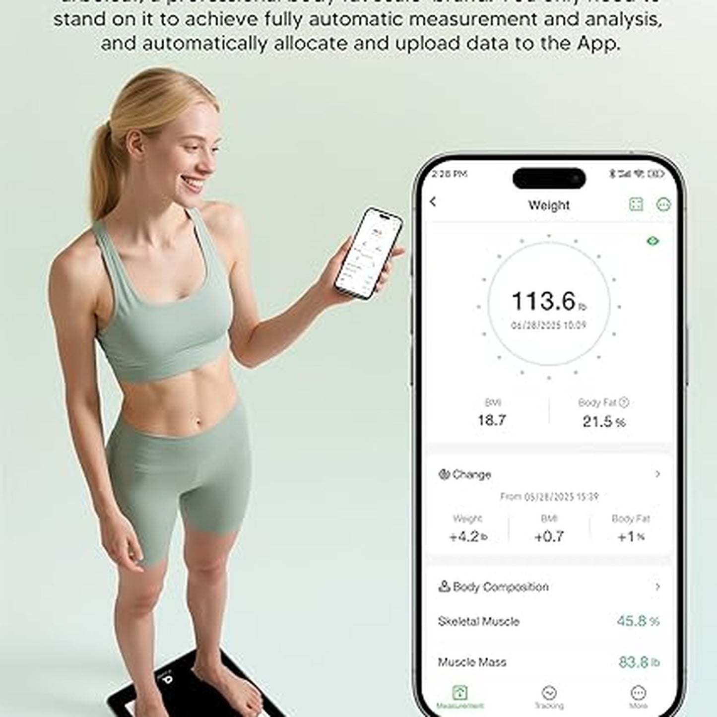 arboleaf Smart Body Composition Scale 8 Electrode Tempered Glass Charcoal NEW
