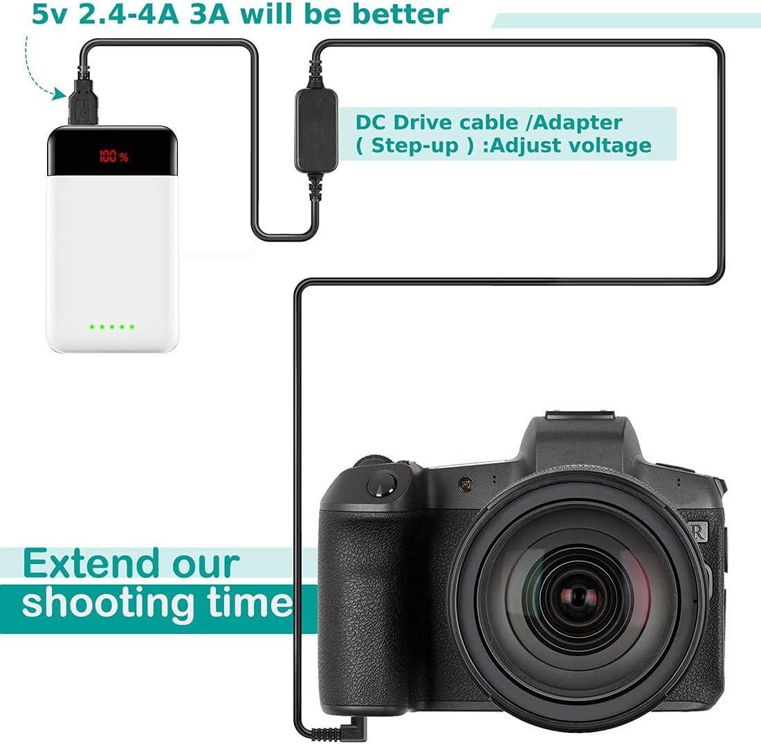 Raeisusp USB Cable Battery Charger for Canon EOS M Mirrorless Cameras Black NEW