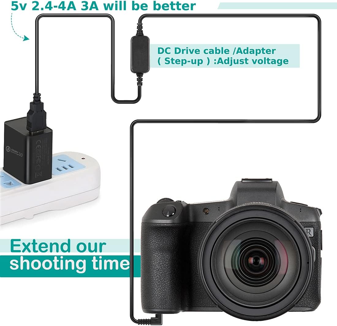 Raeisusp USB Cable Battery Charger for Canon EOS M Mirrorless Cameras Black NEW