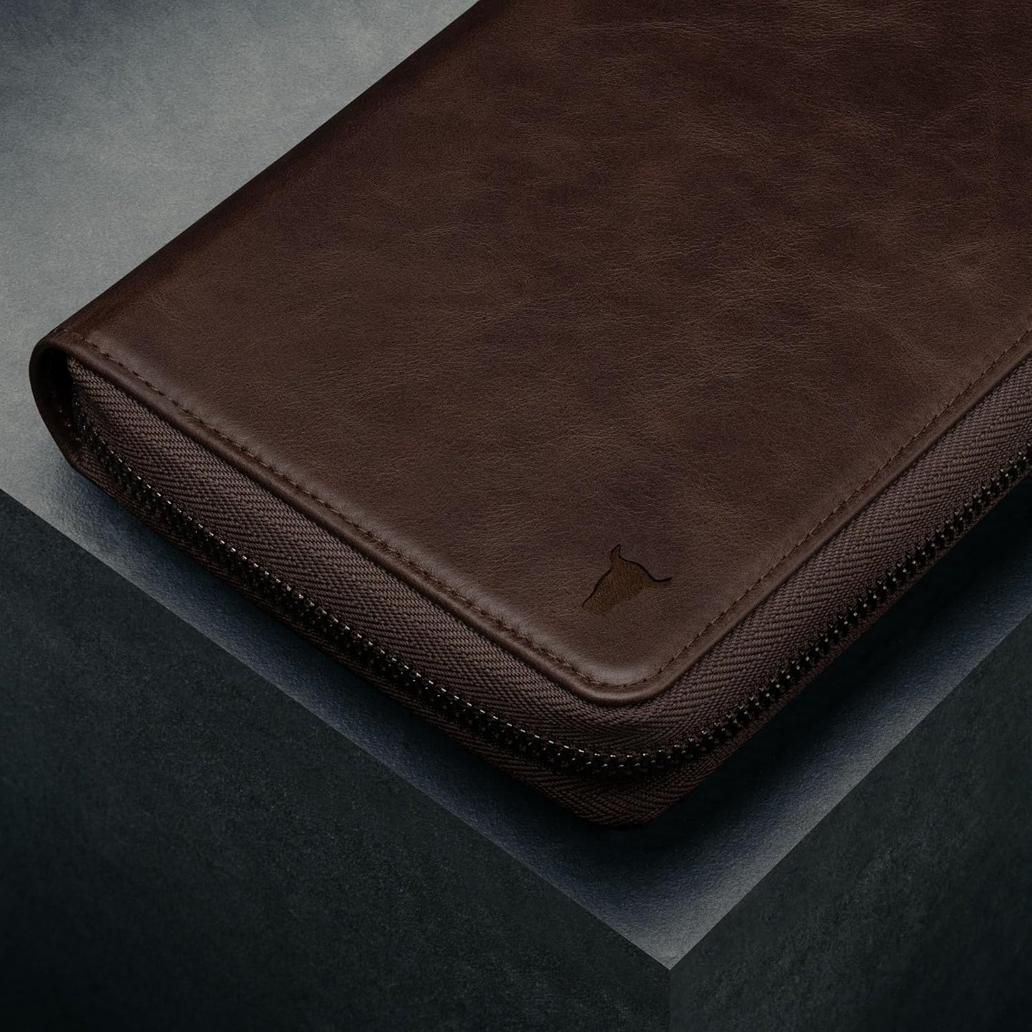 TORRO Premium Leather Travel Organizer Passport Holder Wallet Dark Brown NEW
