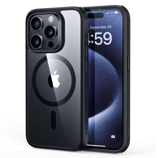 ESR Clear Black Phone Case for iPhone 15 Pro Military-Grade Protection Size NEW