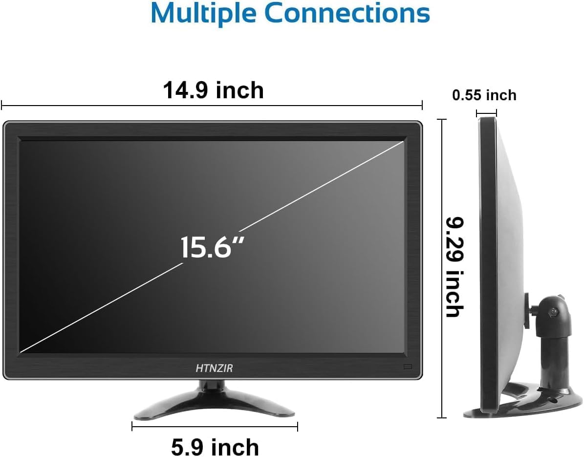 HTNZIR 15.6 Monitors Inch Portable Full HD 1080P Monitor with 99% sRGB for NEW