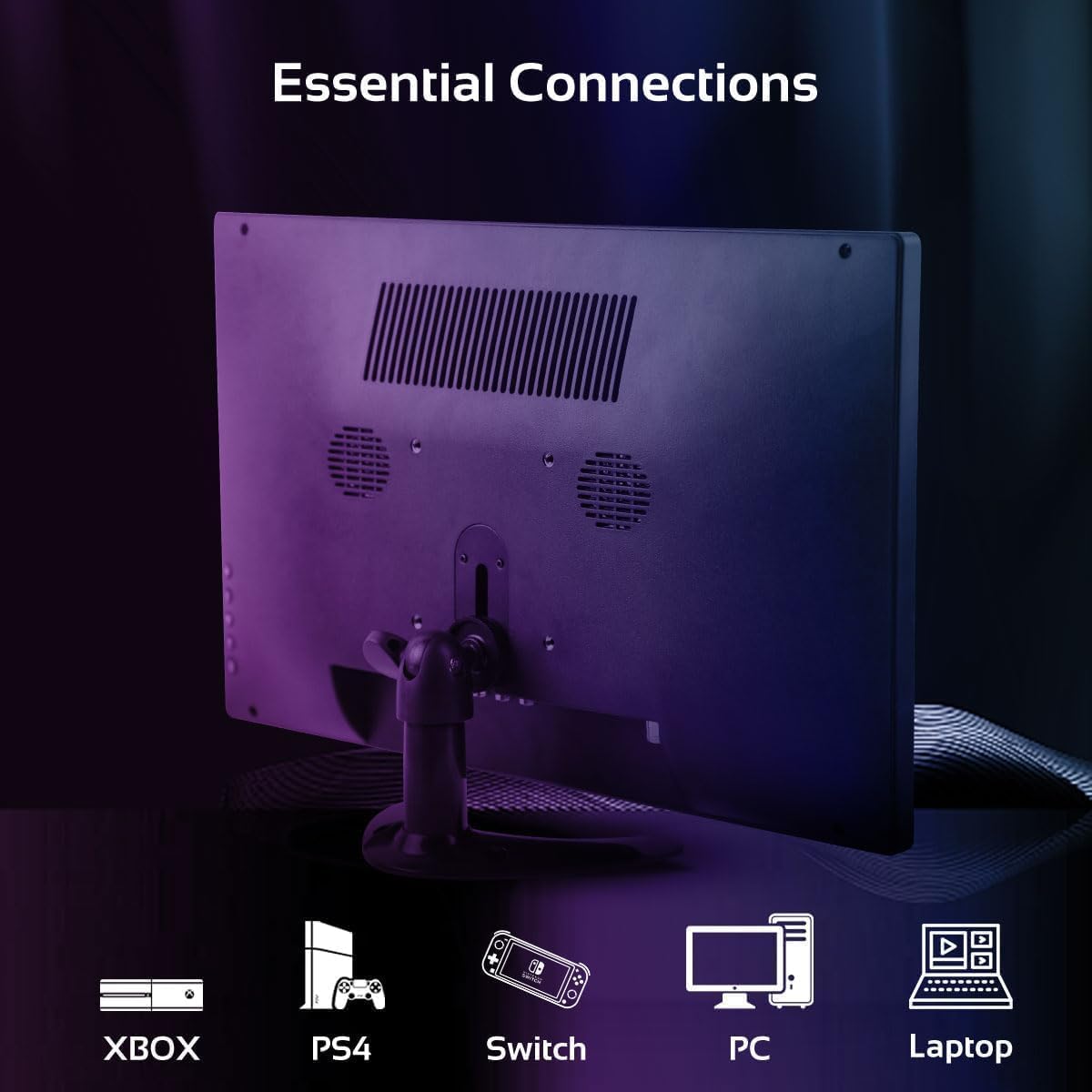 HTNZIR 15.6 Monitors Inch Portable Full HD 1080P Monitor with 99% sRGB for NEW