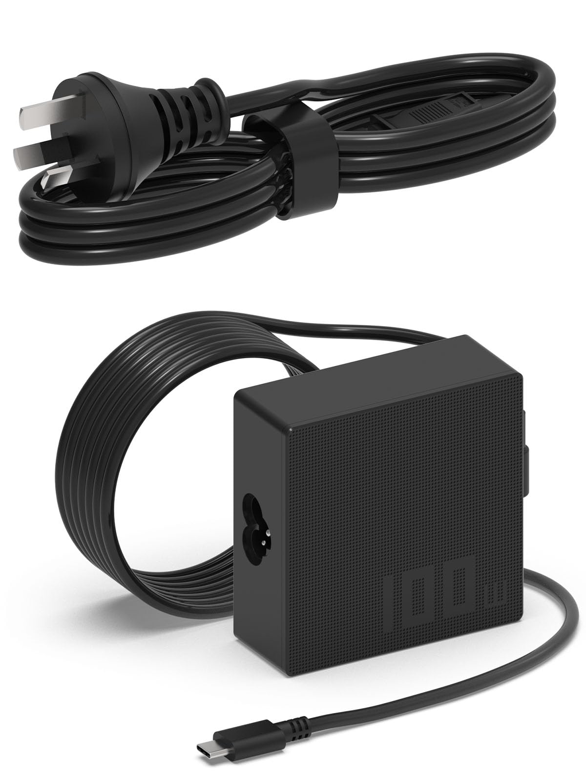 100W USB C Laptop Charger Power Adapter for Lenovo, MacBook, HP - Black DEMO