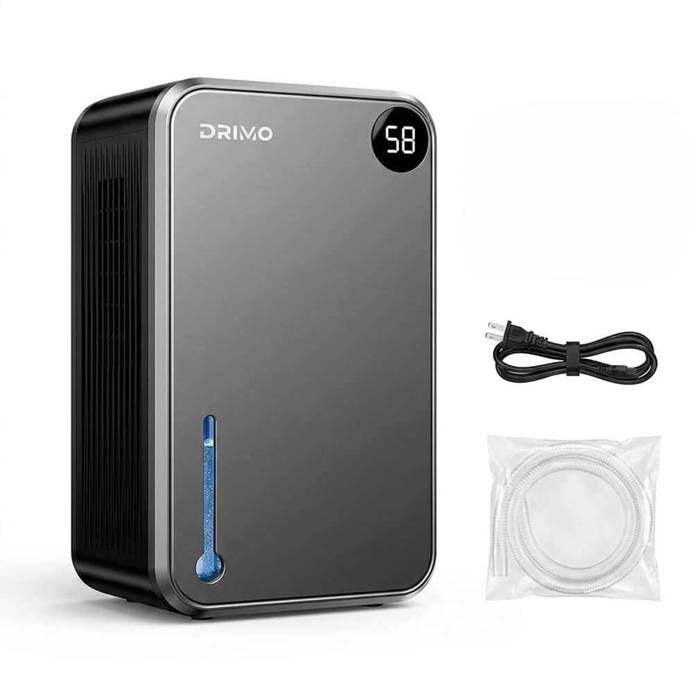 1.2L Grey Home Dehumidifier - 70m² Coverage, Heating & Cooling Appliance DEMO