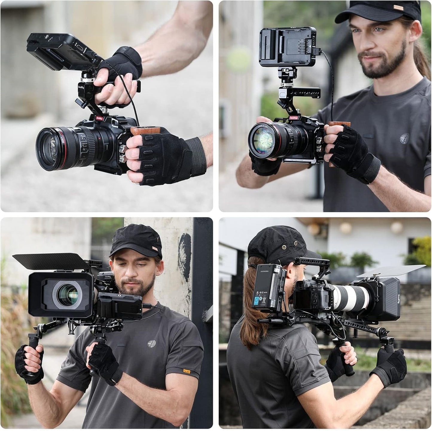 SMALLRIG Aluminum Handheld Stabilisers Alloy DSLR Rig Cage for Canon R5 R6 DEMO
