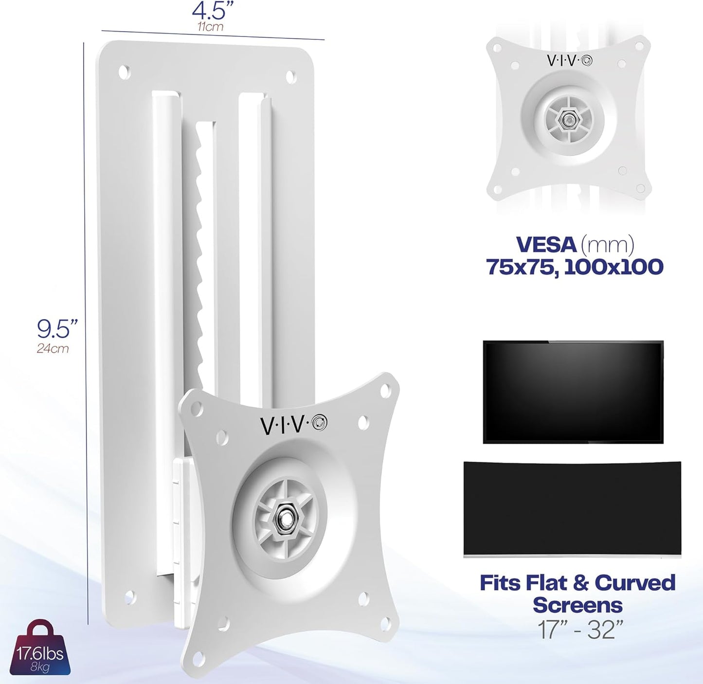 VIVO Articulating Single Monitor Wall Mount Adjustable Arm for 17-32 Inch DEMO