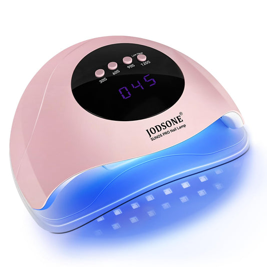 JODSONE UV LED Nail Lamp with 4 Timer Settings, Auto Sensor, Pink Curing NEW