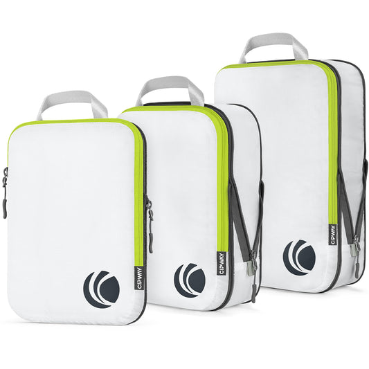 Cipway 3 Piece Expandable Packing Cubes Luggage Organizer Set White Size NEW