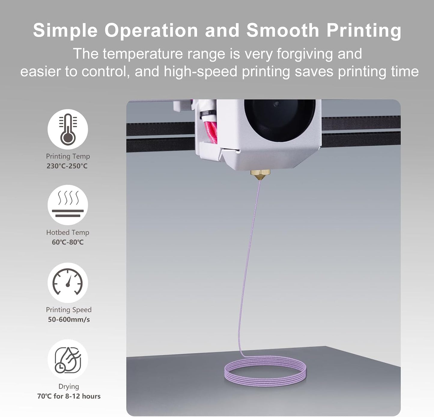 IEMAI Glitter Light Blue 3D Printing Filament 1.75mm for Additive DEMO