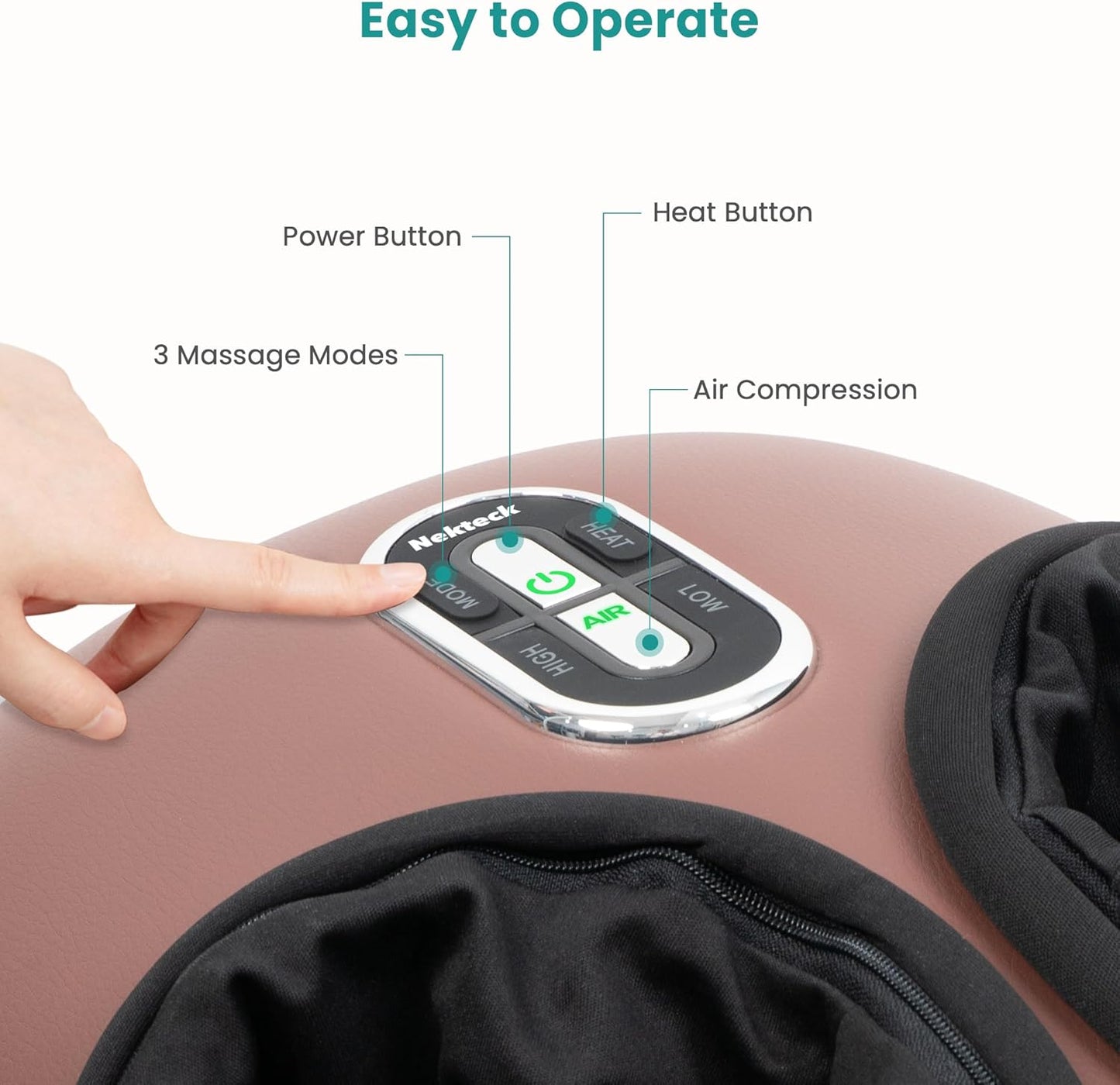 Nekteck Shiatsu Foot Massager Machine with Heat for Plantar Fasciitis DEMO