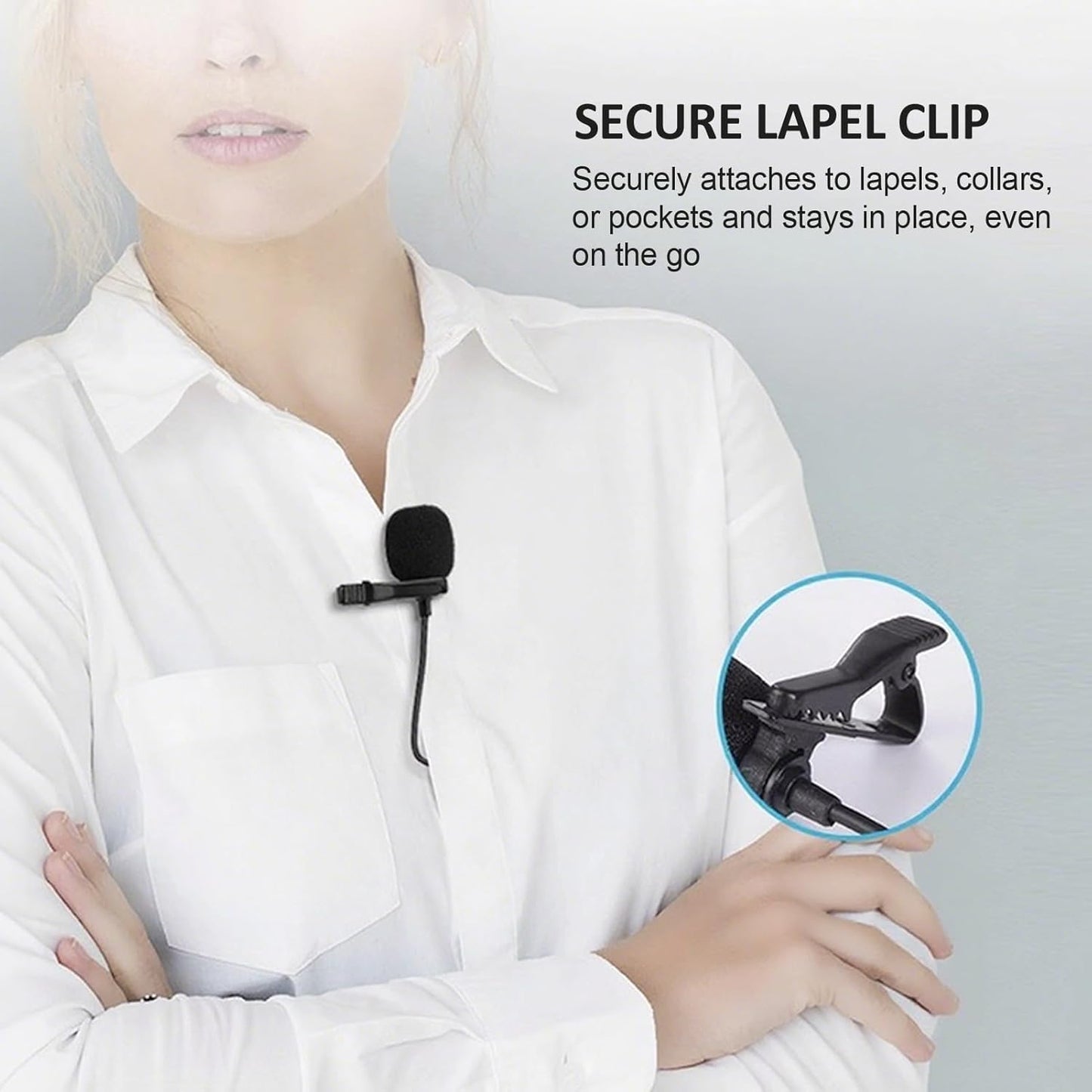USB PC PC Microphones Clip-On Lapel Microphone for Podcasting, Recording, DEMO