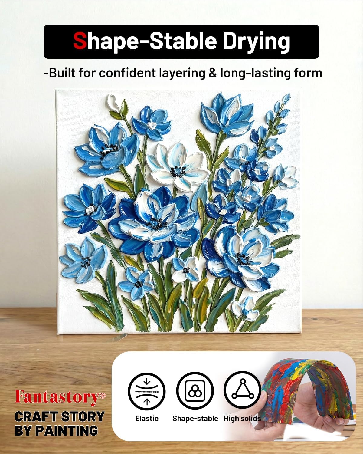 Fantastory 24 Paints Colour Acrylic Paint Set, 48 ml Bottles, Arts & DEMO