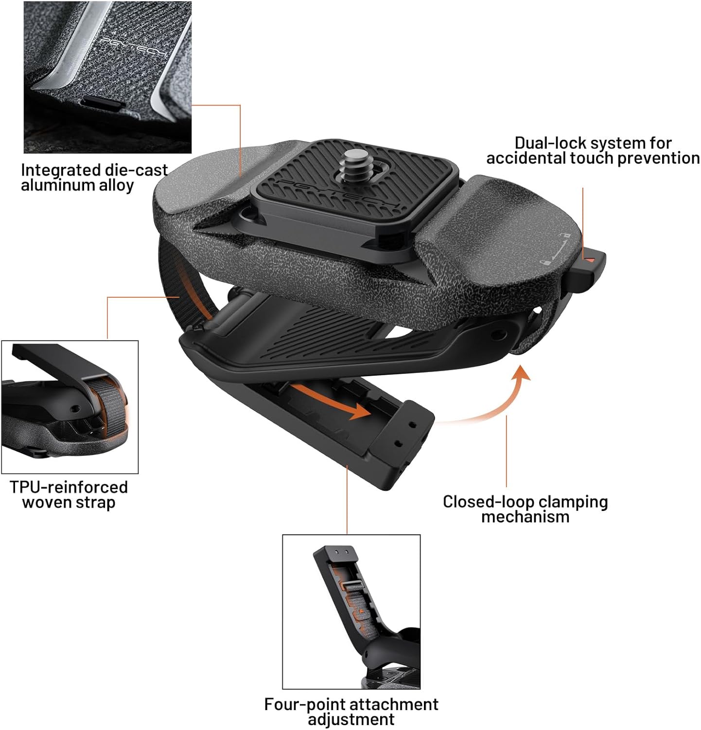 PGYTECH Beetle Camera Clip V2 Quick Release Backpack for Photography Gear NEW