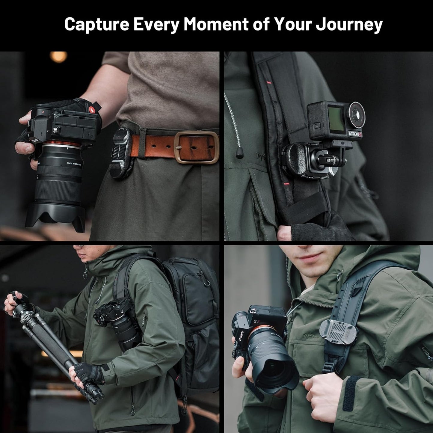 PGYTECH Beetle Camera Clip V2 Quick Release Backpack for Photography Gear NEW