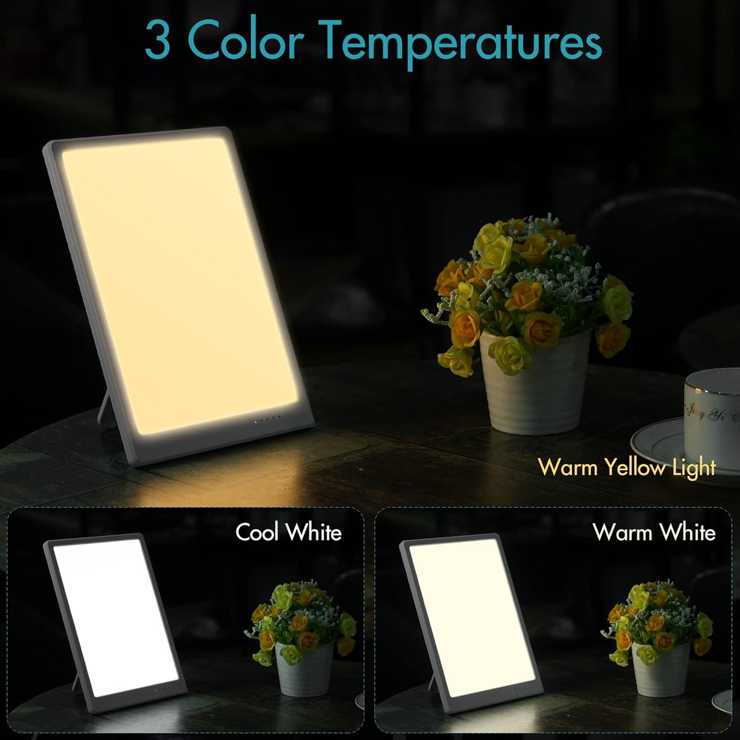 Portable Full Spectrum LED Light Therapy Lamp for Sunlight Daylight White DEMO