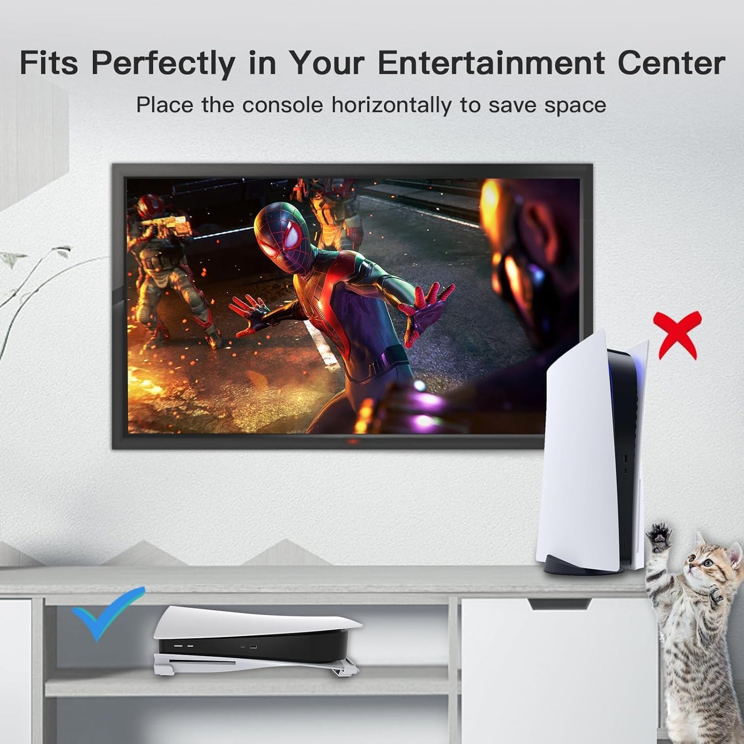 NexiGo Minimalist PS5 Horizontal Base Stand - White Gaming Accessory DEMO