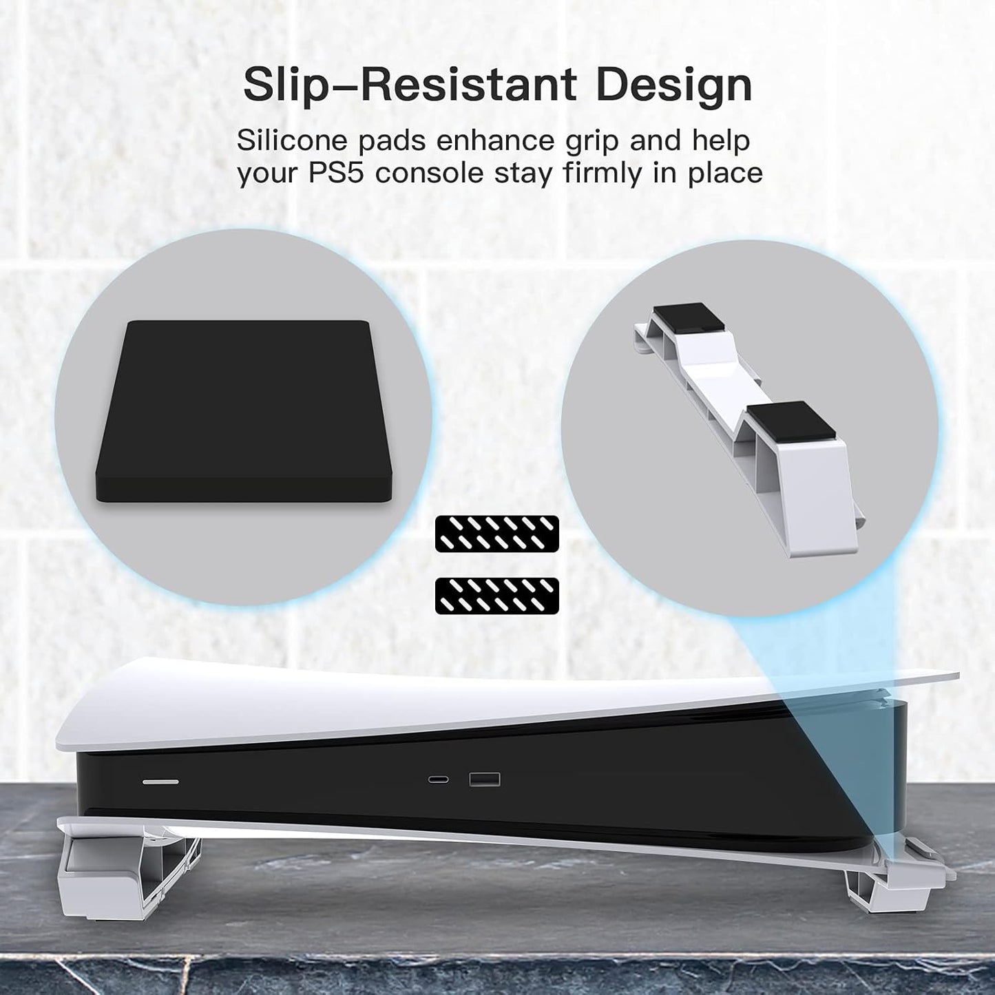 NexiGo Minimalist PS5 Horizontal Base Stand - White Gaming Accessory DEMO