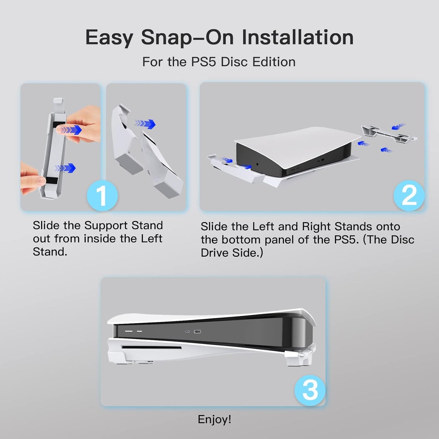 NexiGo Minimalist PS5 Horizontal Base Stand - White Gaming Accessory DEMO