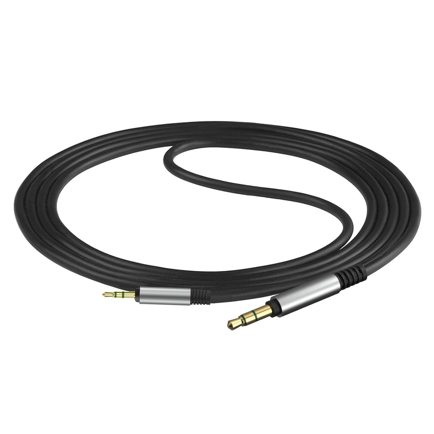 Geekria Black Audio Extension Cord for Headphones, Speakers, Devices - NEW