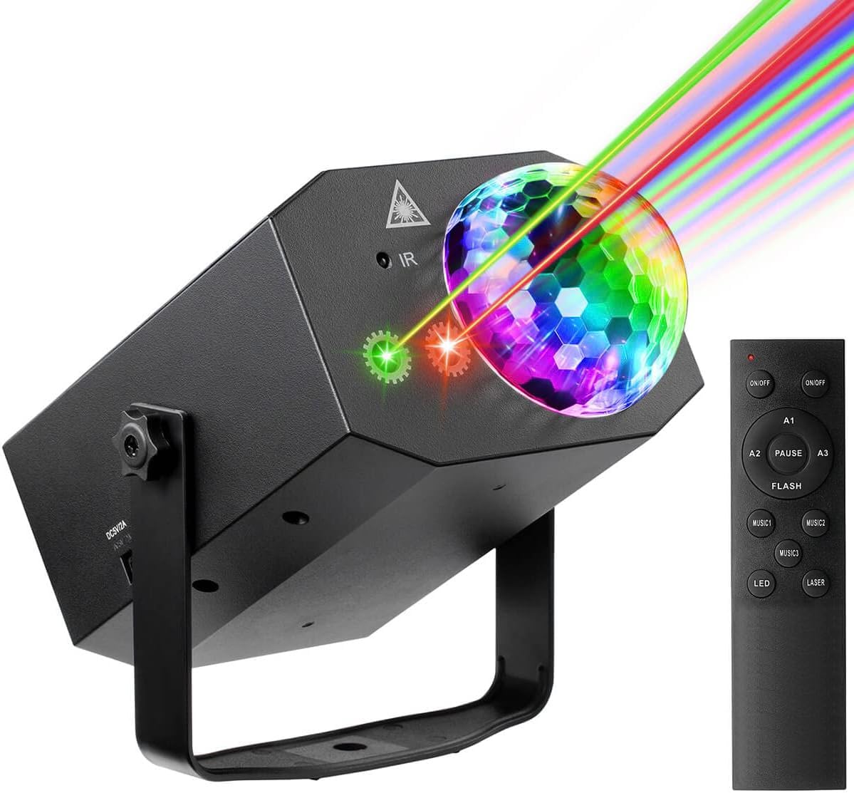 Vibrant RGB Sound Activated DJ Party Stage Lighting Lamps for Disco Ball DEMO
