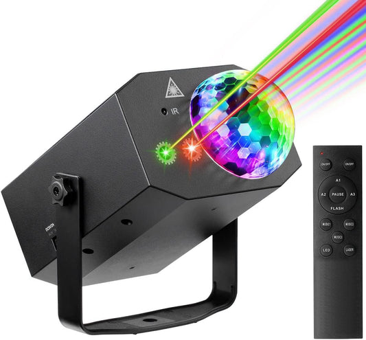 Vibrant RGB Sound Activated DJ Party Stage Lighting Lamps for Disco Ball DEMO