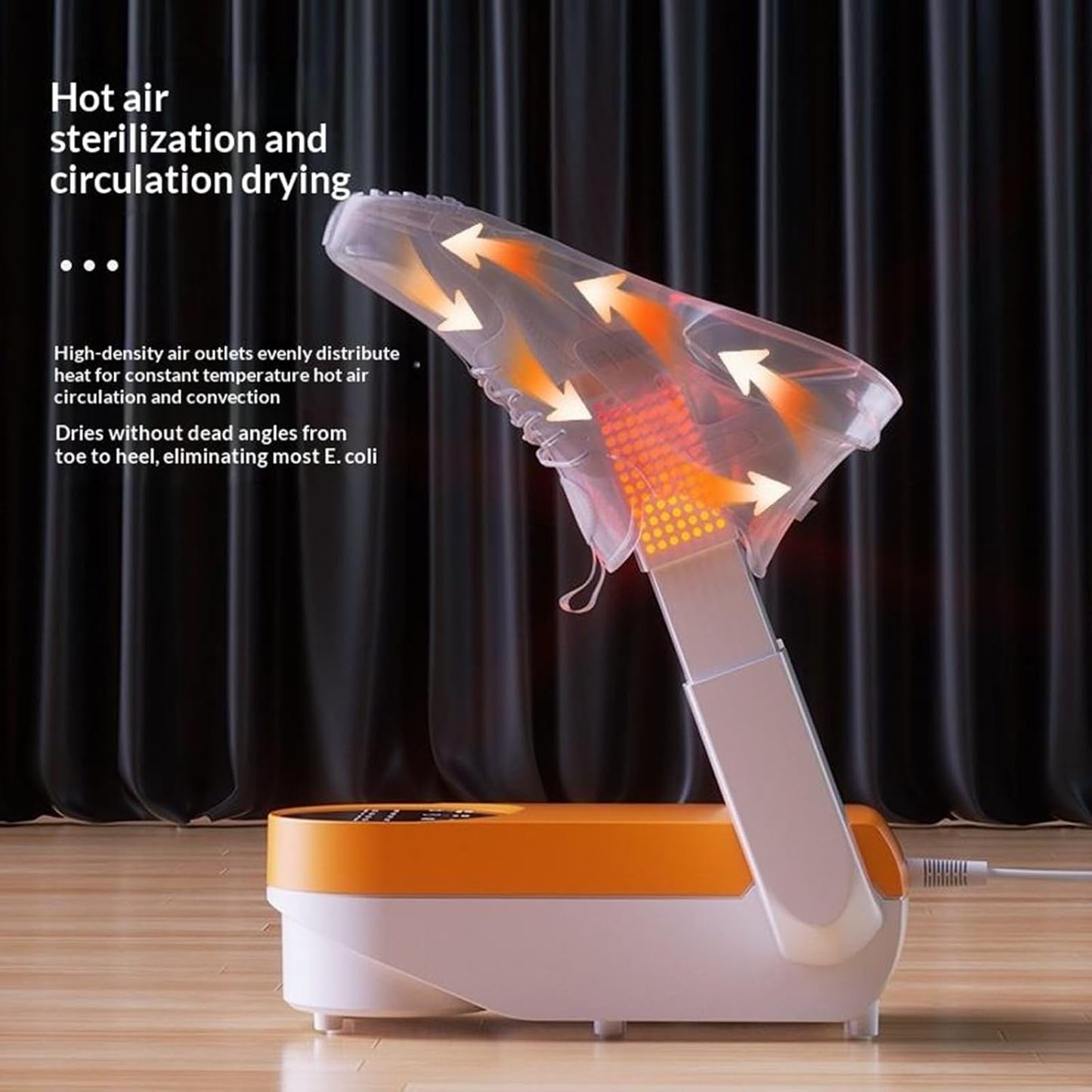 Portable Shoe Boot Dryer & Glove Warmer - Efficient Drying in White Orange DEMO