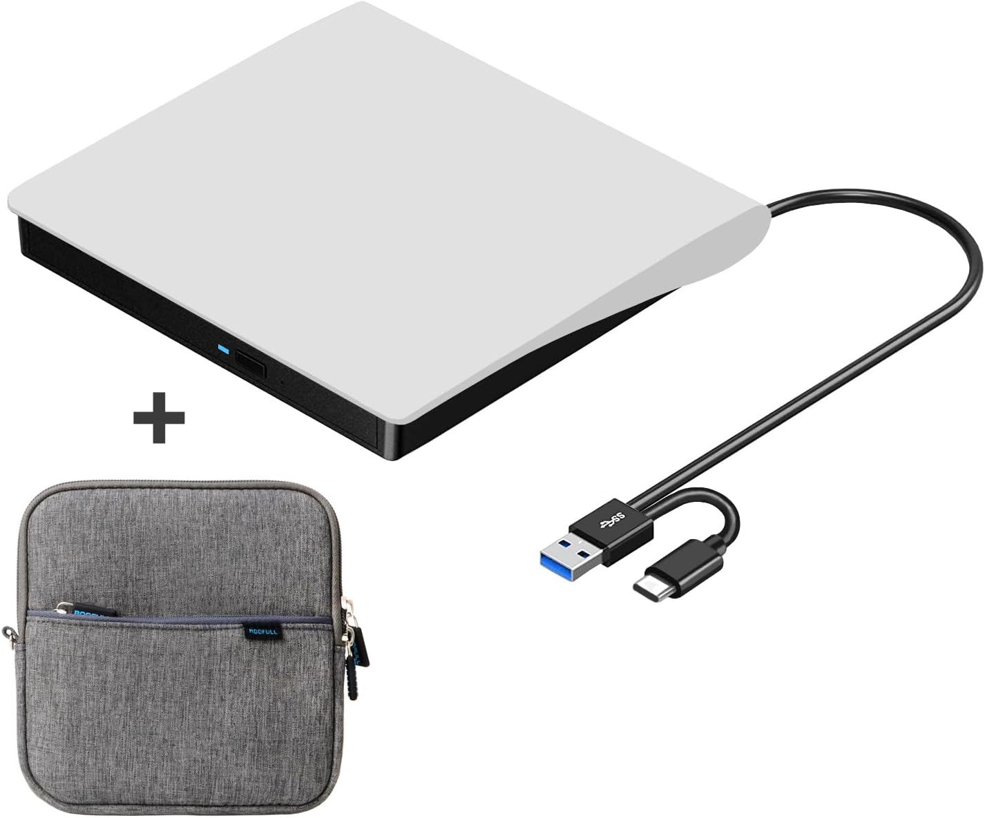 External USB DVD Players 3.0 & USB-C CD/DVD Drive for Laptops and Desktops, NEW