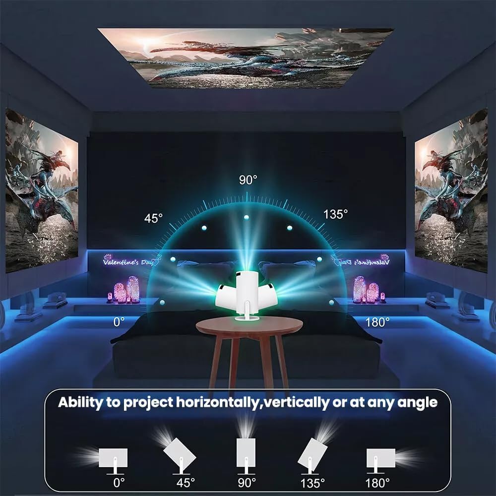 High-Definition 4K Projectors Projector for Smartphones & Tablets - Crisp 1080P