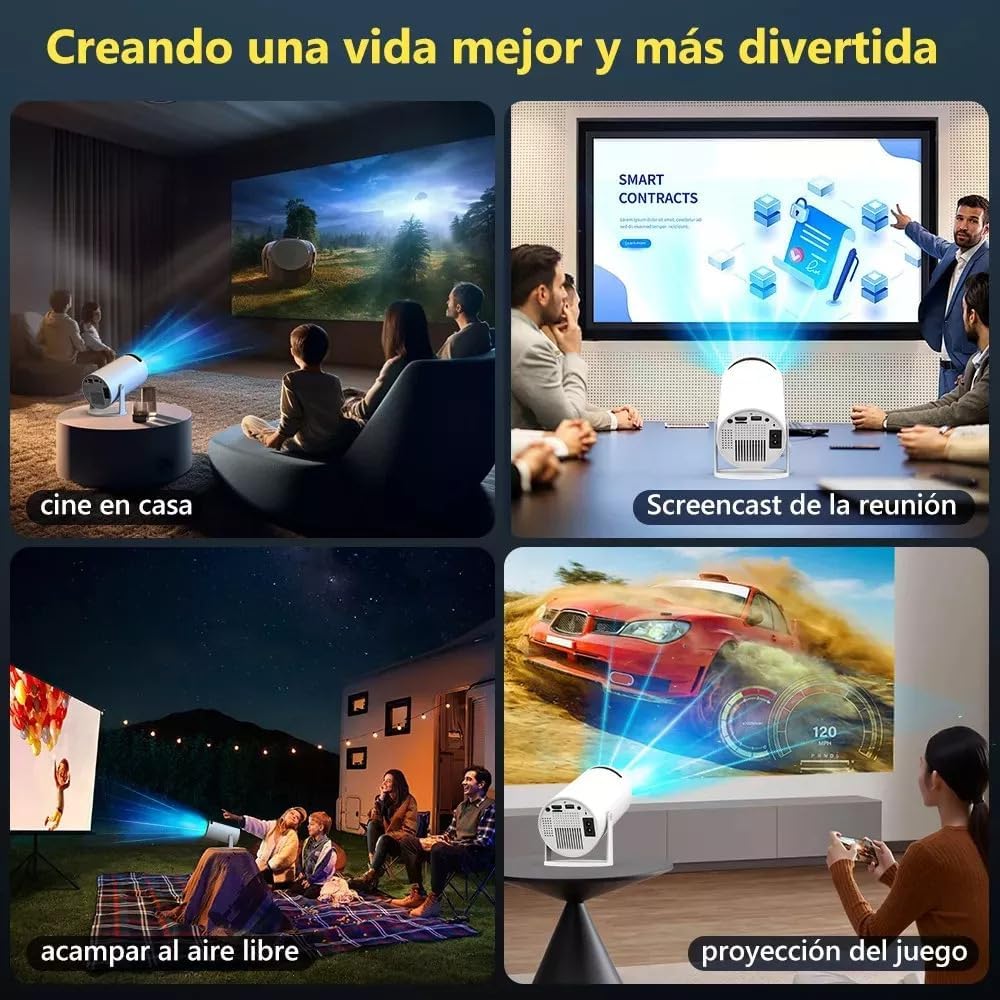 High-Definition 4K Projectors Projector for Smartphones & Tablets - Crisp 1080P