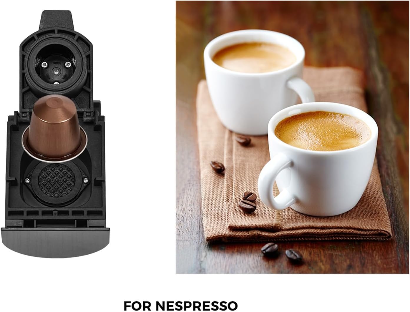 VEVARE 5-in-1 Capsule Coffee Maker Machine Espresso with Water Tank Silver NEW