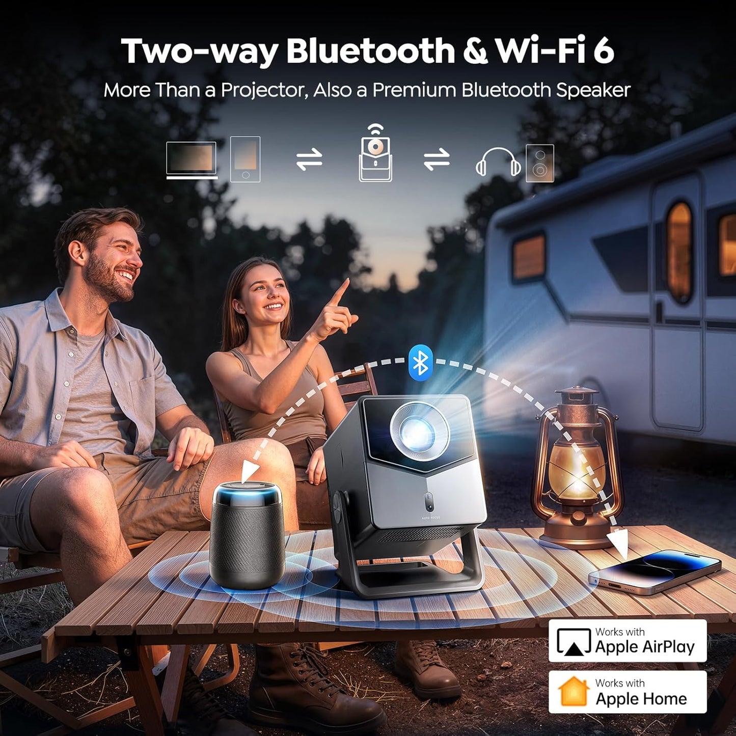 TOPTRO 4K Projectors Projector with 1400 ANSI Lumens, Dolby Audio, and 36W