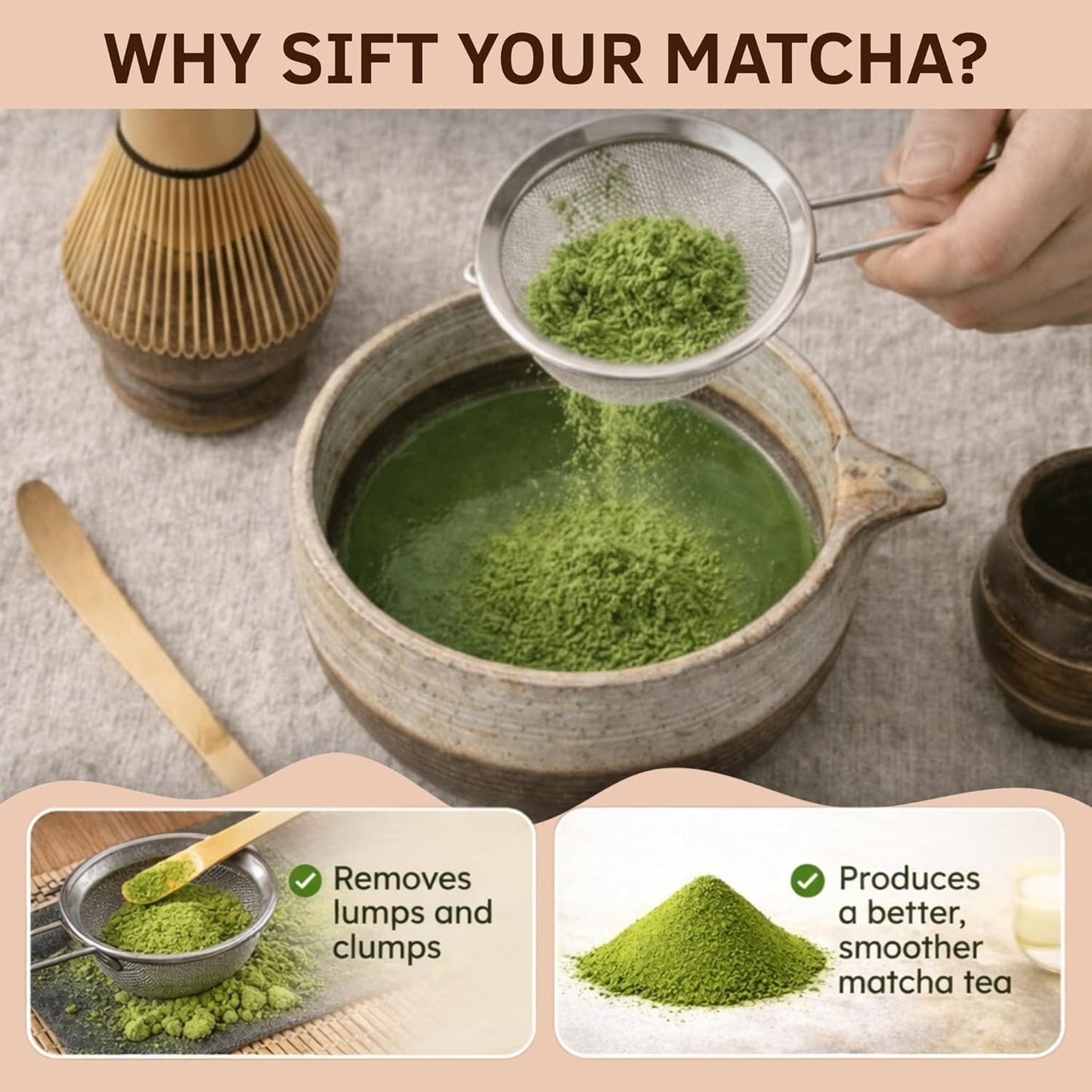 LiorVex Premium Tea Sets Rustic Brown Ceramic Matcha Tea Set - 7-Piece NEW