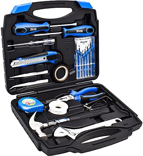 Paola 26-Piece Household Tool Set with Durable Plastic Blow Molded Case NEW