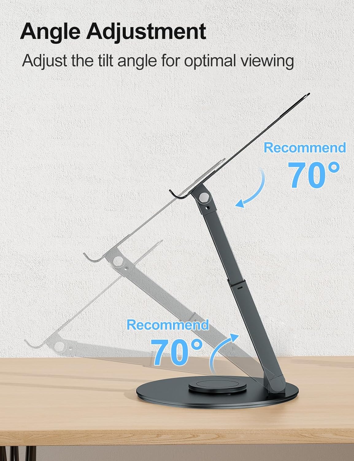 tounee Adjustable Stands Laptop Stand with 360° Swivel for Sit-to-Desk DEMO