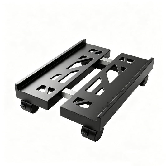 Adjustable 360° Stands Rotating Computer Tower Stand with Wheels in Black DEMO
