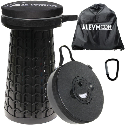 ALEVMOOM Collapsible Camping Stool with Thick Cushion 800Lbs Capacity Size DEMO
