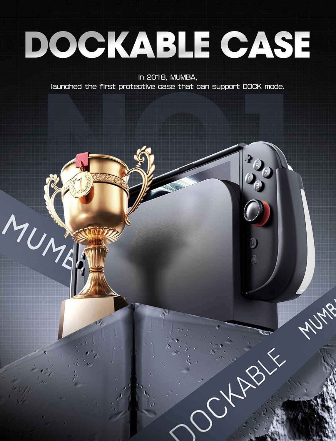 Mumba Dockable Nintendo Switch 2 Gaming Accessory Case with Flip Stand, DEMO