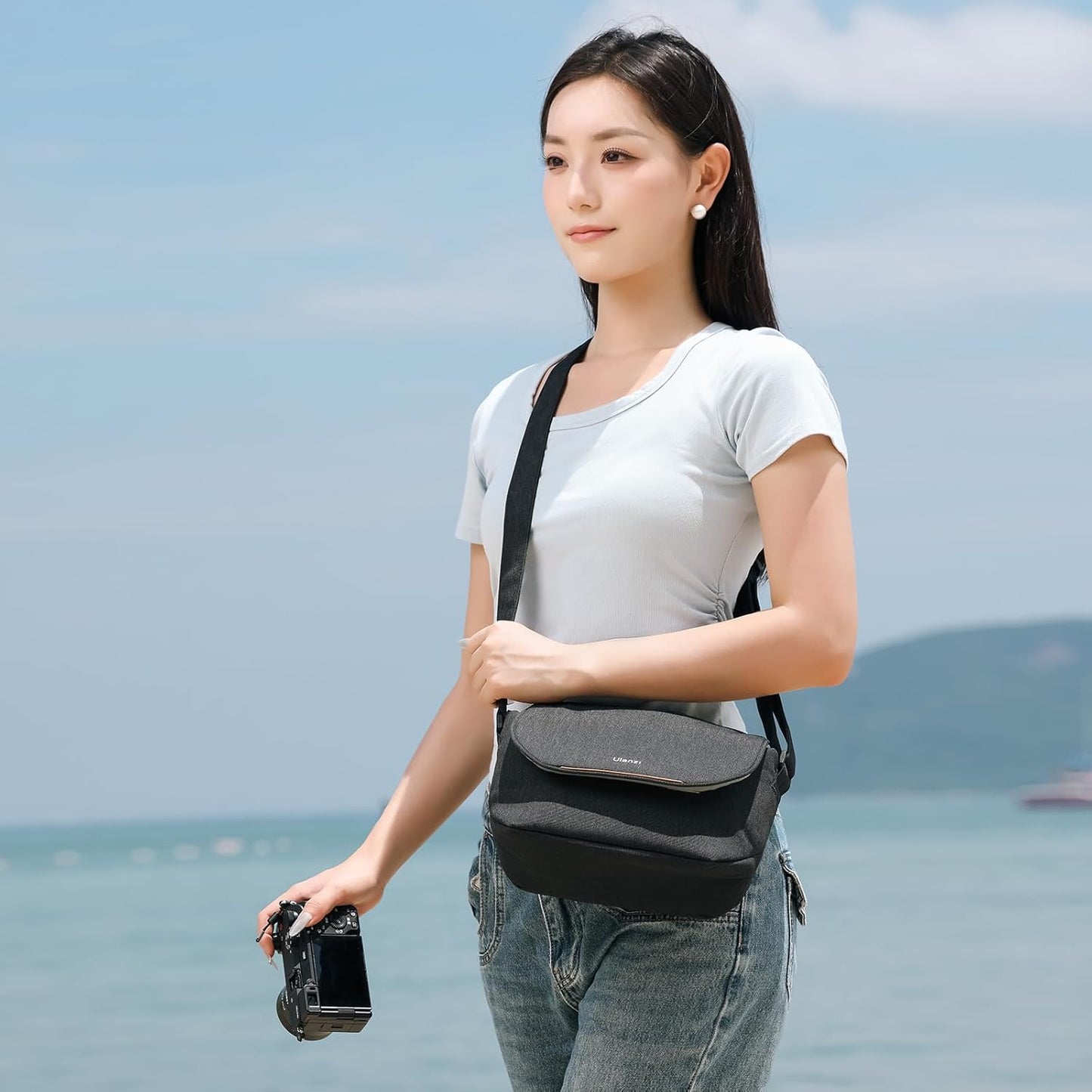 ULANZI Professional Crossbody Camera Bag Case for SLR/DSLR Black Size 4L NEW