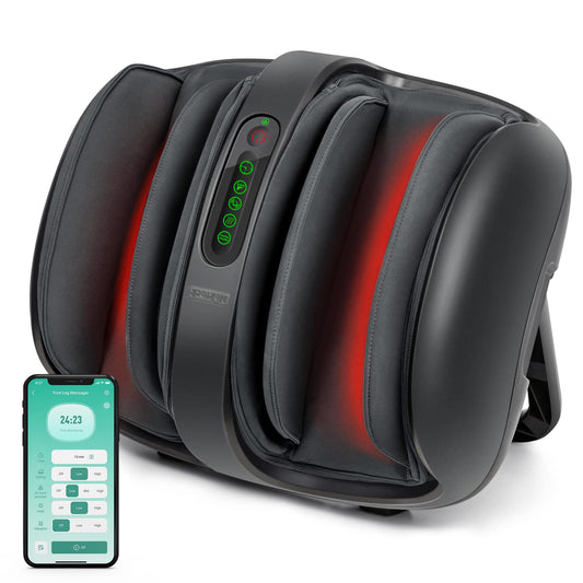 Nekteck Electric Foot Spa Massager with Shiatsu Calf Massage, Heat, Black DEMO