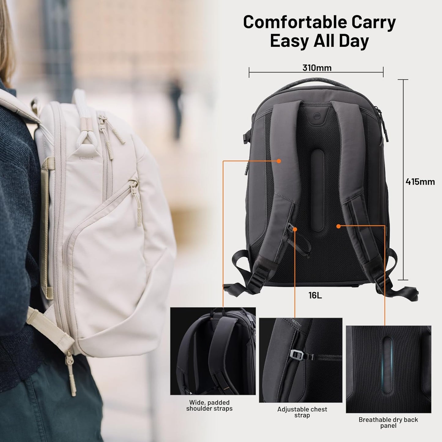 PGYTECH OneGo Lite 16L Camera Backpack Water-Resistant DSLR Mirrorless NEW